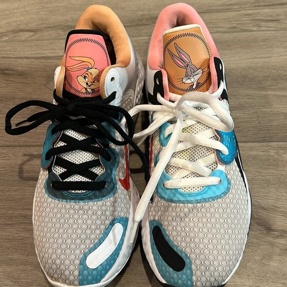 Size 10 - Mens Nike Renew Elevate 2 x Space Jam Hares 2021 Multicolor EUC - Picture 6 of 8